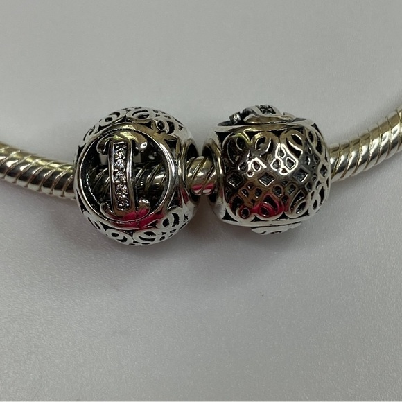 Sterling Silver Vintage Letter I Charm - Picture 1 of 8